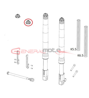 Tappo forcella destro MUPO GP-2