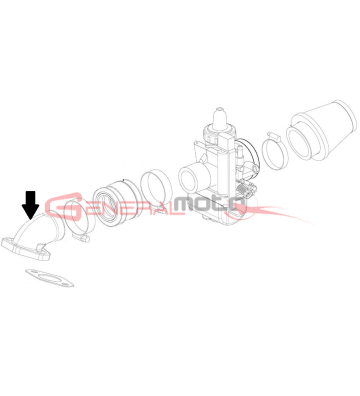 Collettore aspirazione 160 4S carburatore Dell'Orto PHBH 28