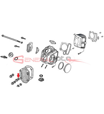 Rondella 7.3x2.5x14 rame motore Ohvale 110 4S
