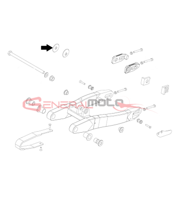 Rondella perno forcellone GP-0