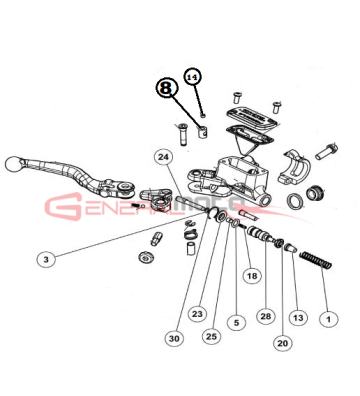 Kit pistone pompa freno...