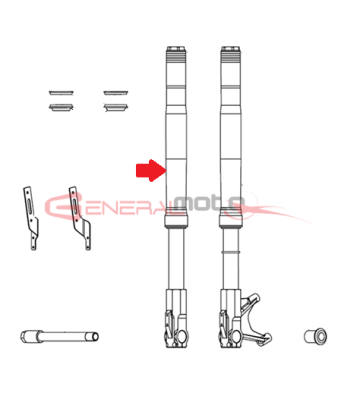 Stelo destro forcella...