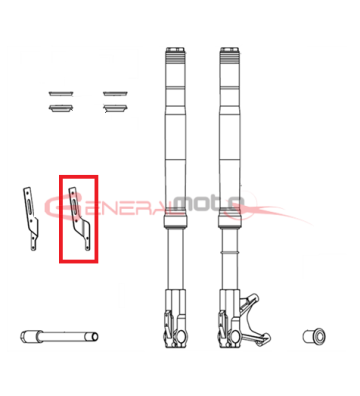 Supporto sx parafango ant....