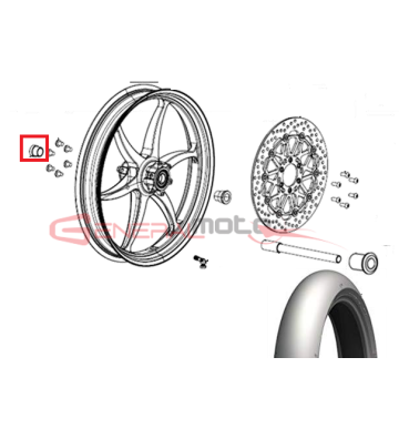Distanziale dx cerchio ant....